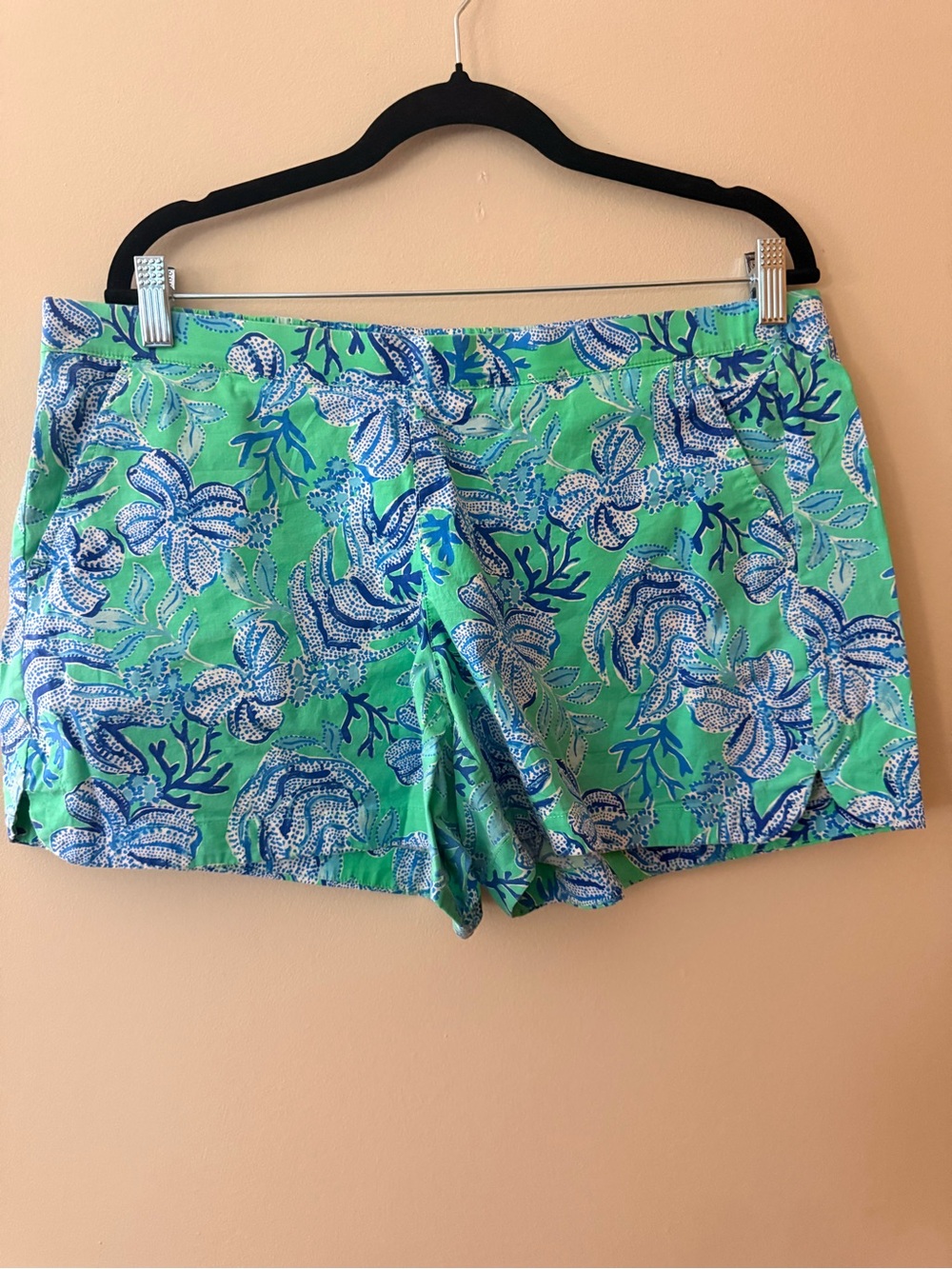 Lilly Pulitzer Green & Blue coral Print Shorts